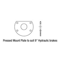 Brake Mounting Plate 9" Hydraulic w/ Park (39mm bore) (312200-ALK)